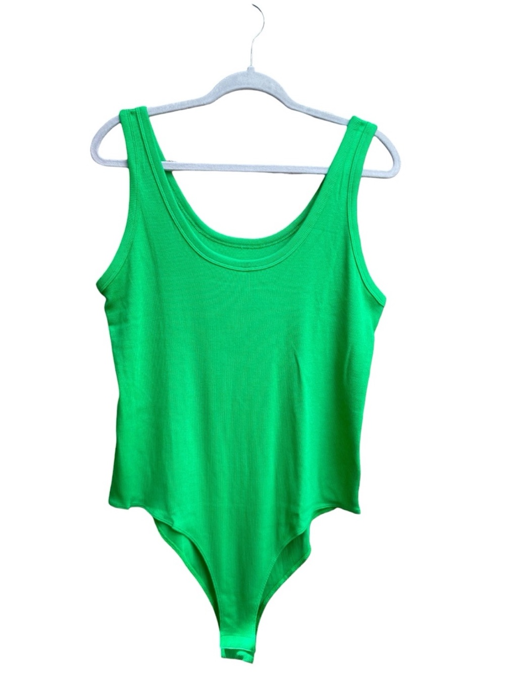 A New Day NWT Kelly Green Sleeveless Ribbed Tank Bodysuit Womens Size XXL
